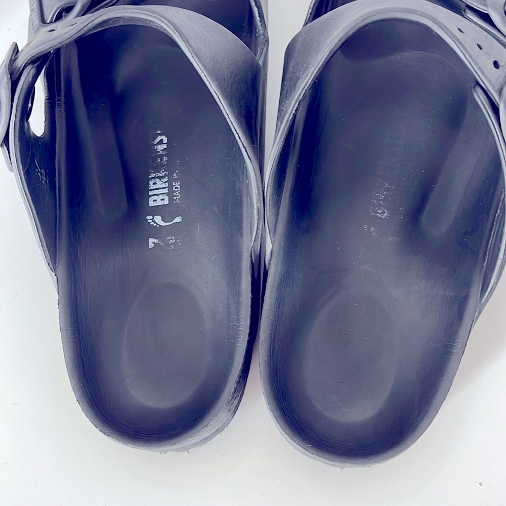 Birkenstock Black Double Strap Water Sandals Size 7-Slip-On Slides - Picture 5 of 9